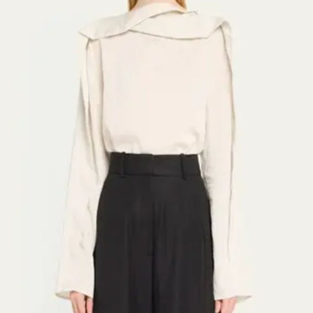 Studio Nicholson Striped Drape-Sleeve Top